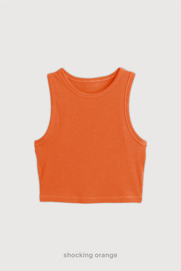 Top Ribb Basic - Shocking Orange
