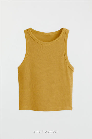 Top Ribb Midi - Amarillo Ambar