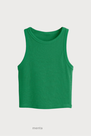 Top Ribb Midi - Menta